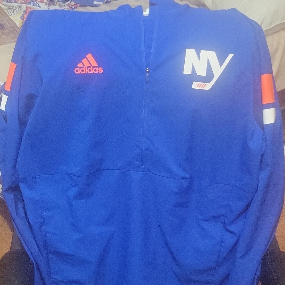 Adidas Blue NY Islanders Pullover Jacket
